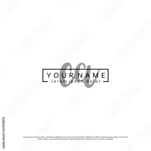 Initial C A CA elegant logo template vector