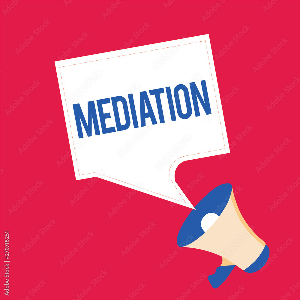 Writing note showing Mediation. Business photo showcasing intervention dispute in order to resolve it Arbitration Relaxation. Writing note showing Mediation. Business photo showcasing intervention dispute in order to resolve it Arbitration Relaxation.