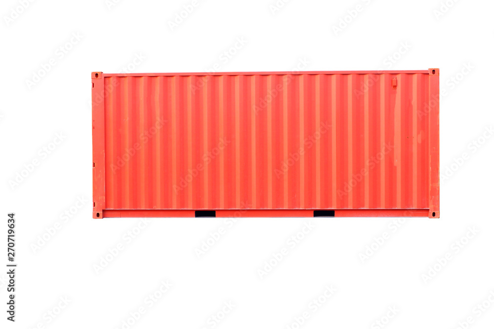 Red container, white cutting background for easy editing Red container, white cutting background for easy editing