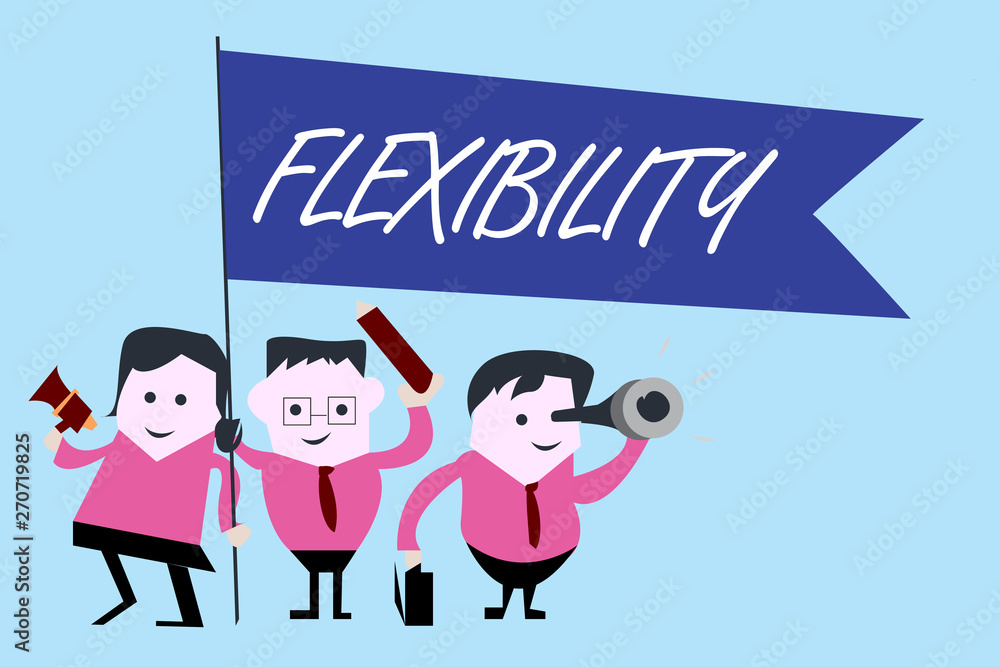 Writing note showing Flexibility. Business photo showcasing Quality of bending modified easily without breaking Stretching. Writing note showing Flexibility. Business photo showcasing Quality of bending modified easily without breaking Stretching.