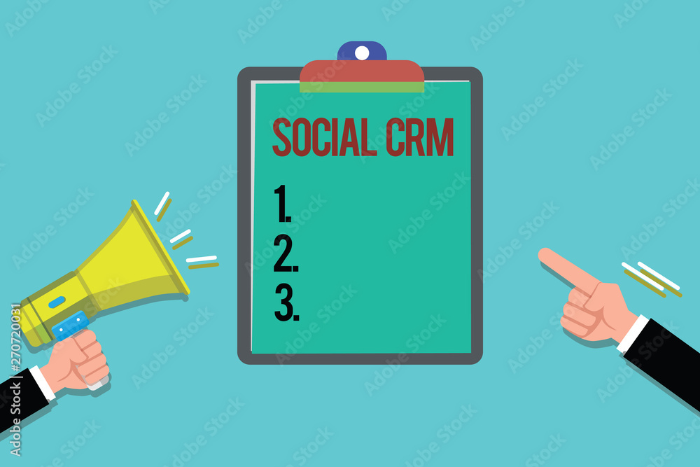 Word writing text Social Crm. Business concept for Customer relationship analysisagement used to engage with customers.