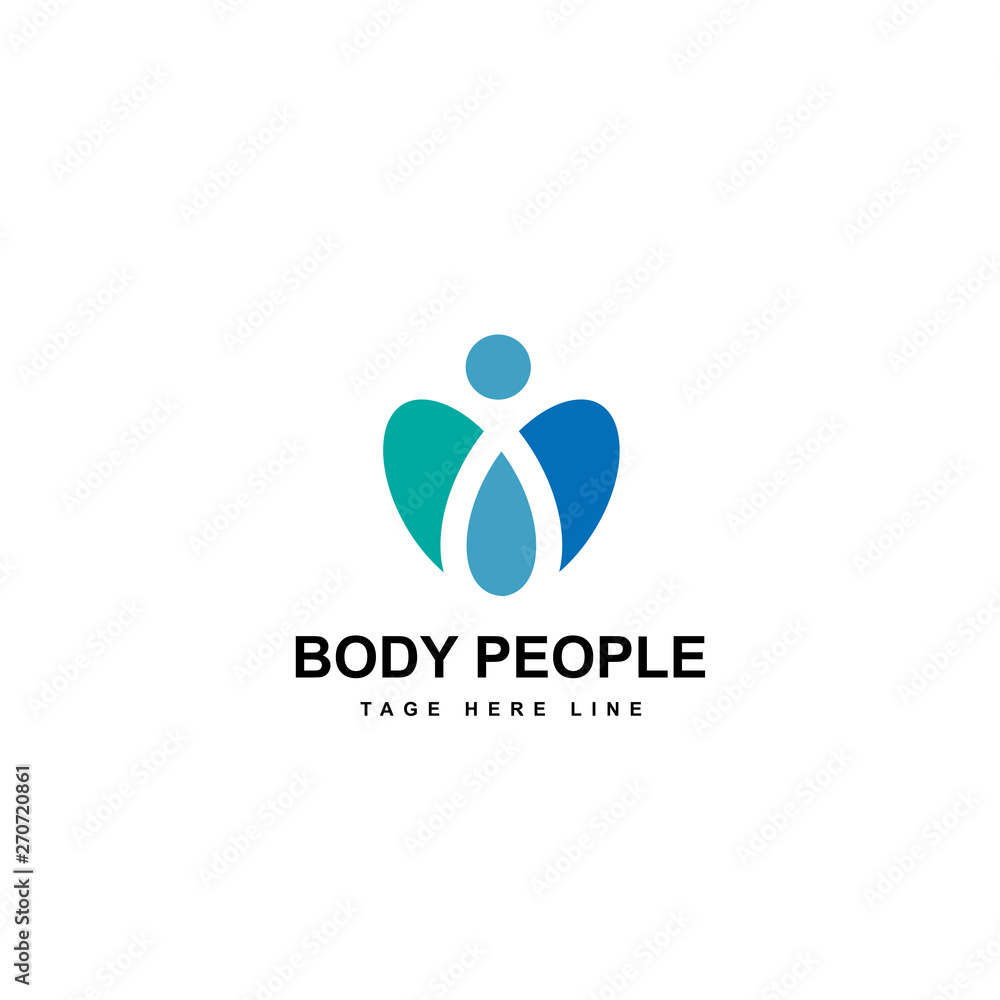 body people logo template body people logo template
