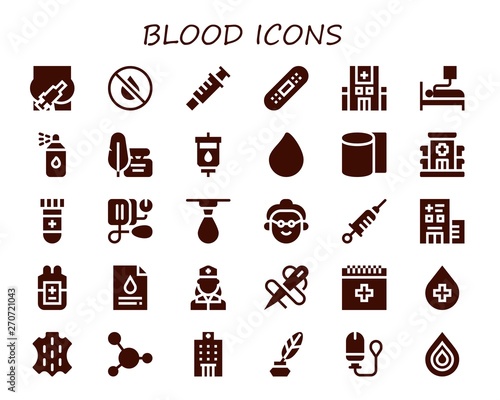 blood icon set