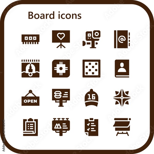 board icon set photo