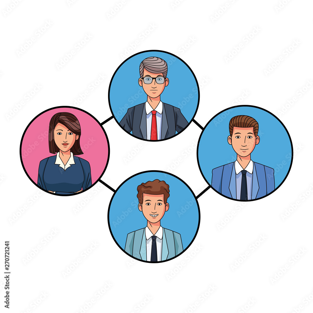 group of business people avatar profile picture in round icon group of business people avatar profile picture in round icon
