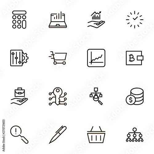 Accounting line icon set. Collection of high quality black outline logo for web site design and mobile apps. Vector illustration on a white background