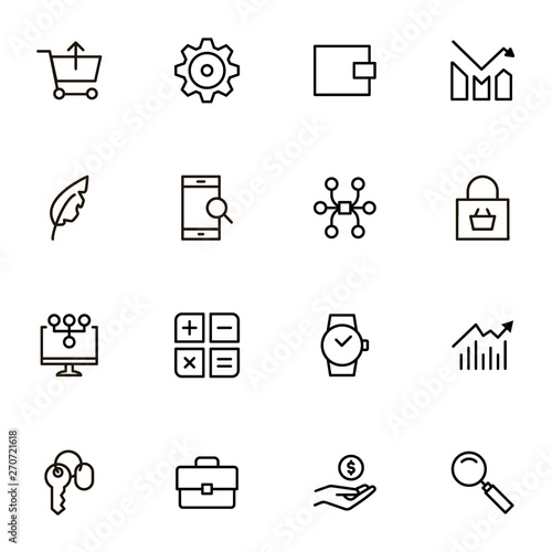 Accounting line icon set. Collection of high quality black outline logo for web site design and mobile apps. Vector illustration on a white background