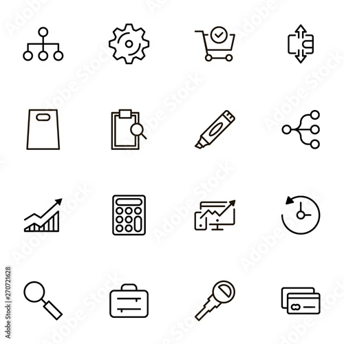 Accounting line icon set. Collection of high quality black outline logo for web site design and mobile apps. Vector illustration on a white background