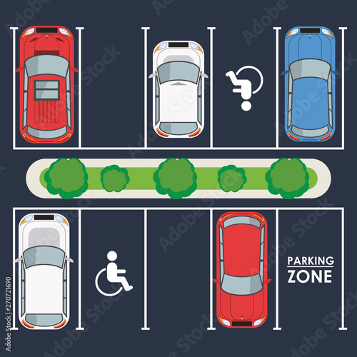 Parking zone topview