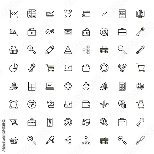 Accounting line icon set. Collection of high quality black outline logo for web site design and mobile apps. Vector illustration on a white background