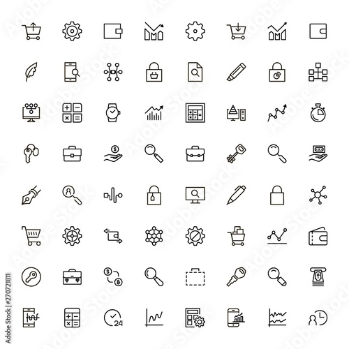 Accounting line icon set. Collection of high quality black outline logo for web site design and mobile apps. Vector illustration on a white background