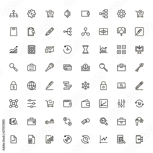 Accounting line icon set. Collection of high quality black outline logo for web site design and mobile apps. Vector illustration on a white background