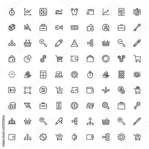 Accounting line icon set. Collection of high quality black outline logo for web site design and mobile apps. Vector illustration on a white background