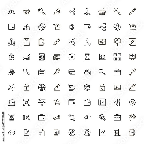 Accounting line icon set. Collection of high quality black outline logo for web site design and mobile apps. Vector illustration on a white background