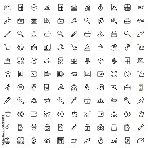 Accounting line icon set. Collection of high quality black outline logo for web site design and mobile apps. Vector illustration on a white background