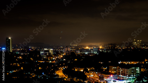 Wallpaper Mural Night view of Kajang Town cityscape, Malaysia Torontodigital.ca