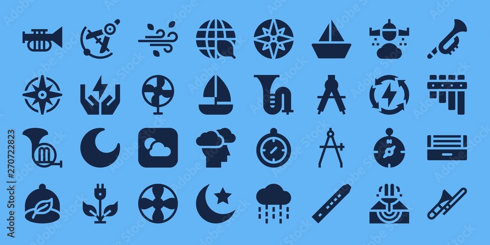 wind icon set wind icon set