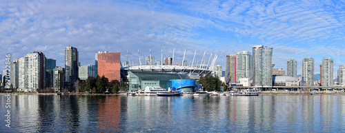 Vancouver Skyline with Stadium and Water