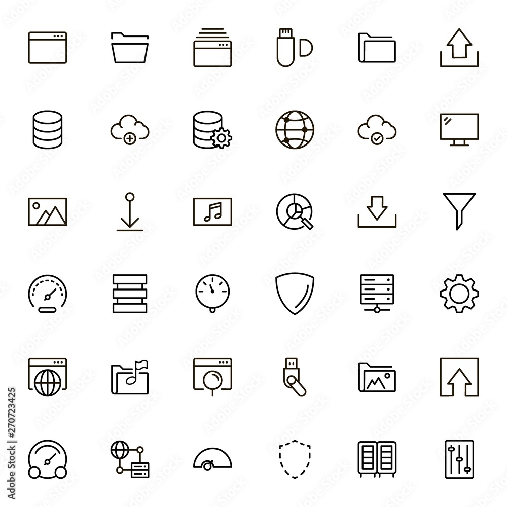 Cloude services line icon set. Collection of high quality black outline logo for web site design and mobile apps. Vector illustration on a white background Cloude services line icon set. Collection of high quality black outline logo for web site design and mobile apps. Vector illustration on a white background