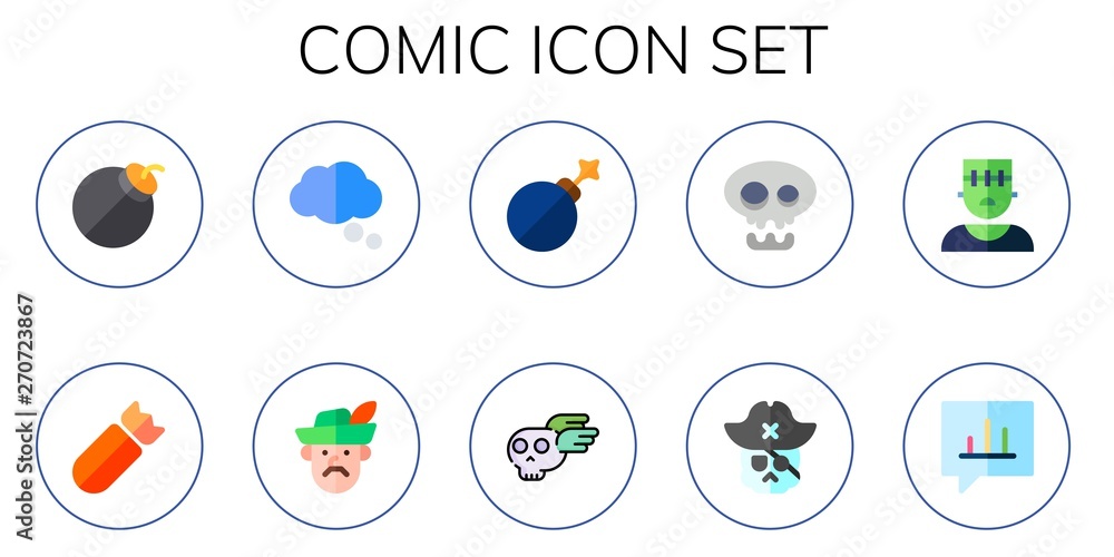 comic icon set