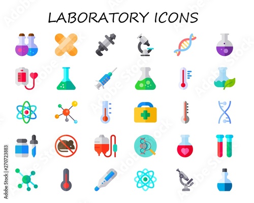 laboratory icon set