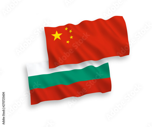 Free Download National vector fabric wave flags of Bulgaria and China isolated on white background 1 to 2 proportion. - GFXLoad