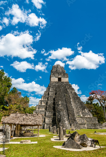 Bild auf Leinwand Temple of the Great Jaguar at Tikal in Guatemala