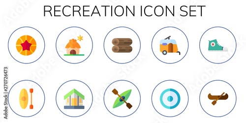 recreation icon set