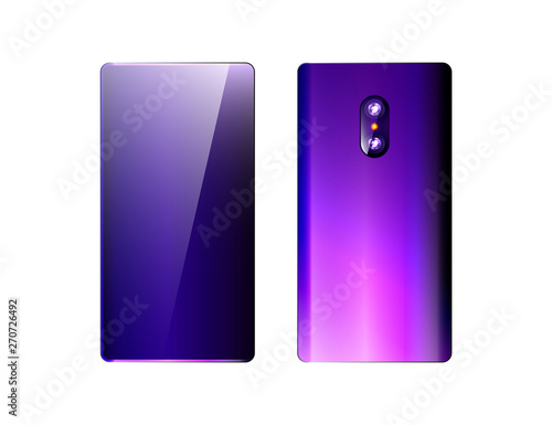 Modern frameless smartphone in gradient color
