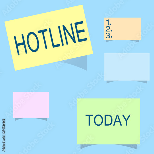 Word writing text Hotline. Business concept for Direct telephone line set up for specific purpose emergencies.