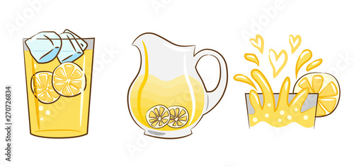 lemonade vector graphic design clipart