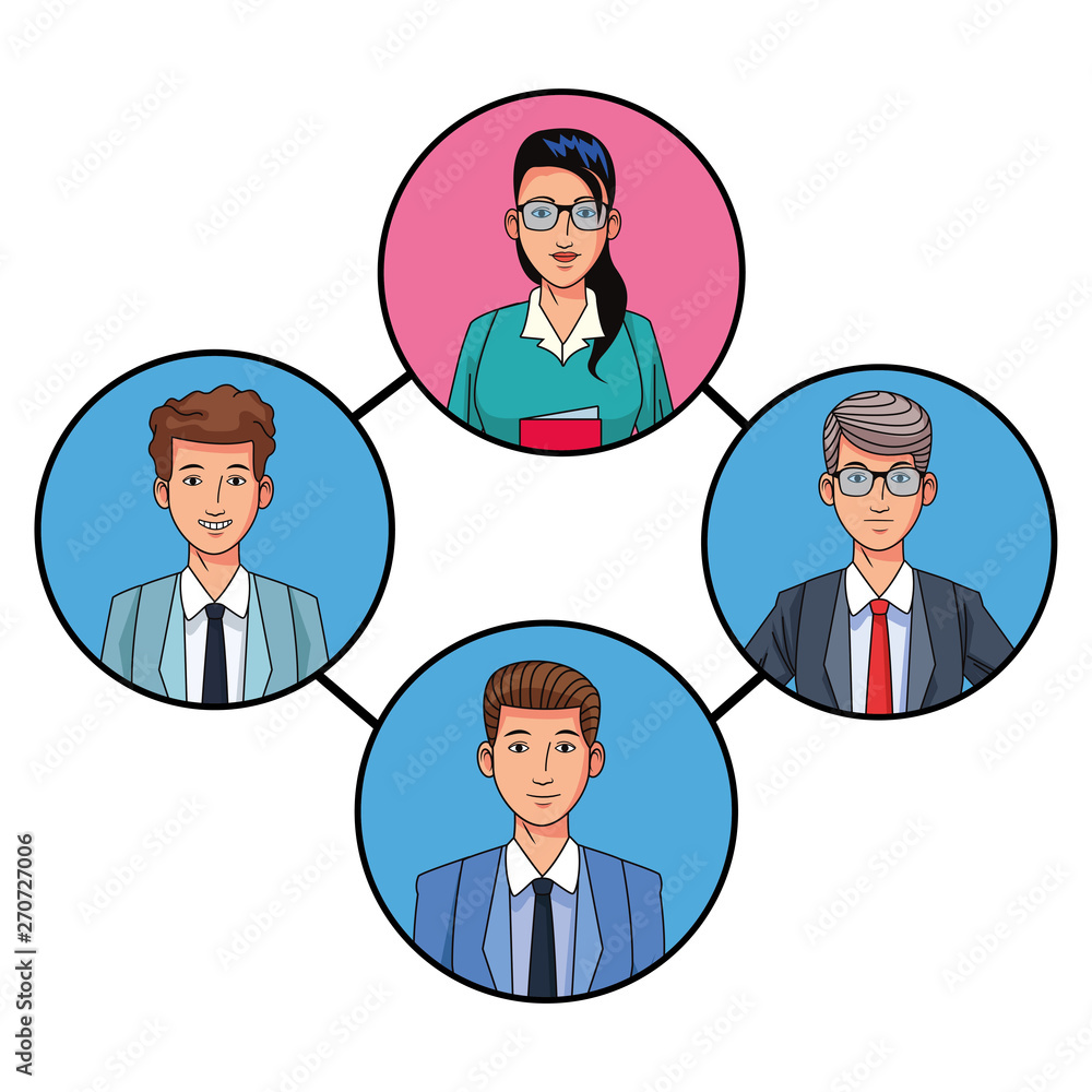 group of business people avatar profile picture in round icon group of business people avatar profile picture in round icon