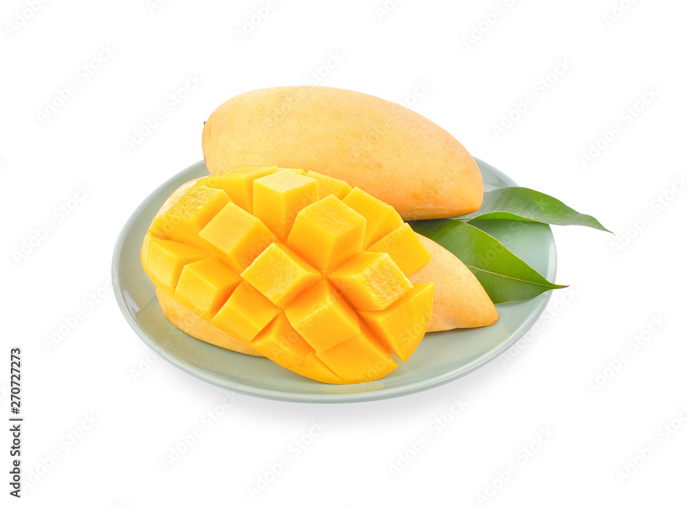 ripe mango on white background ripe mango on white background