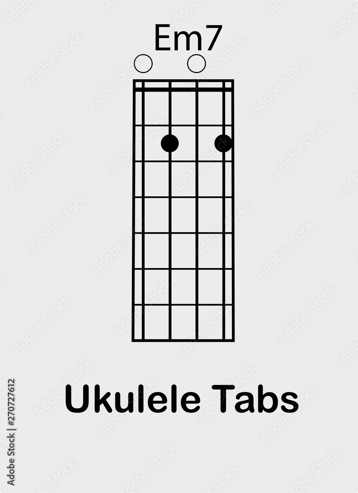 Ukulele chords E seventh minor Ukulele chords E seventh minor