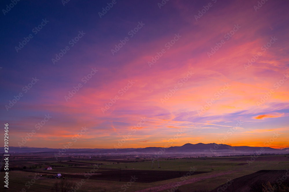 Colorfull sky at the sunset