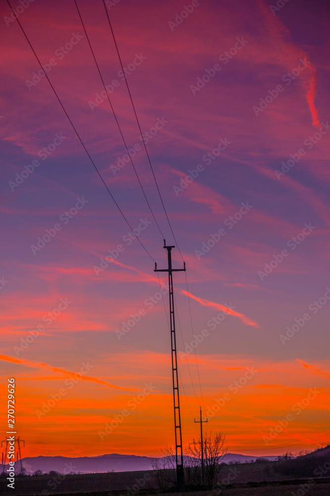 Colorfull sky at the sunset