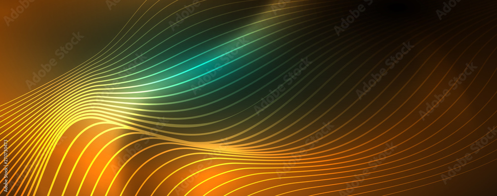 Shiny neon vector wave line abstract background, motion concept Shiny neon vector wave line abstract background, motion concept