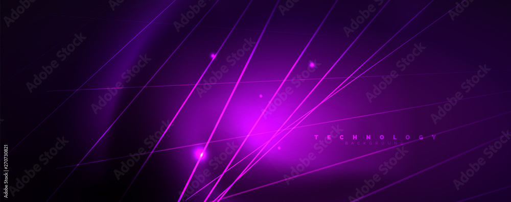 Color light with lines, outer space background, bright rays Color light with lines, outer space background, bright rays