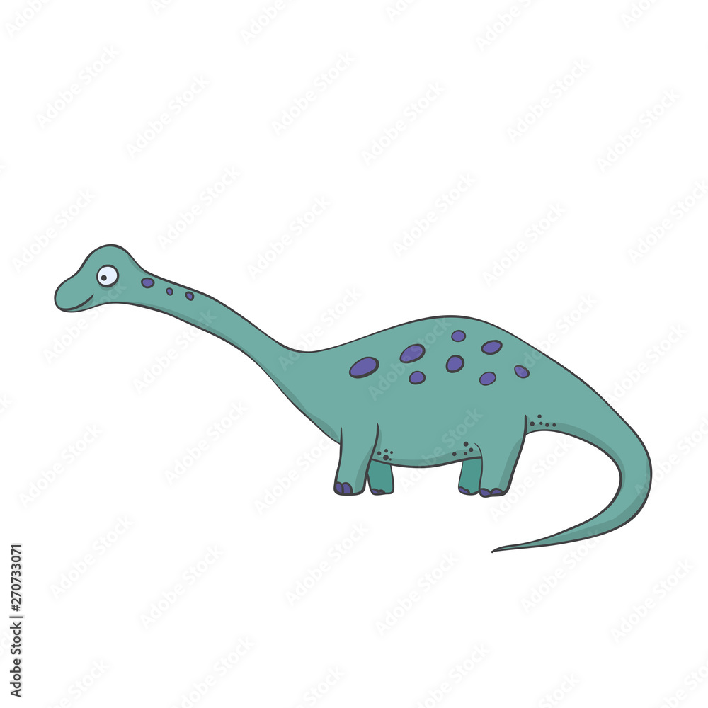 Cute dinosaur in comic cartoon style Cute dinosaur in comic cartoon style