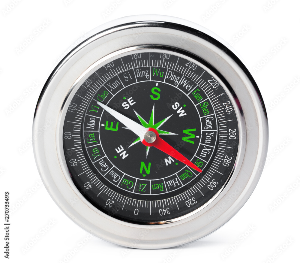 Compass isolated on white background. Tool for travel, tourism,science Compass isolated on white background. Tool for travel, tourism,science