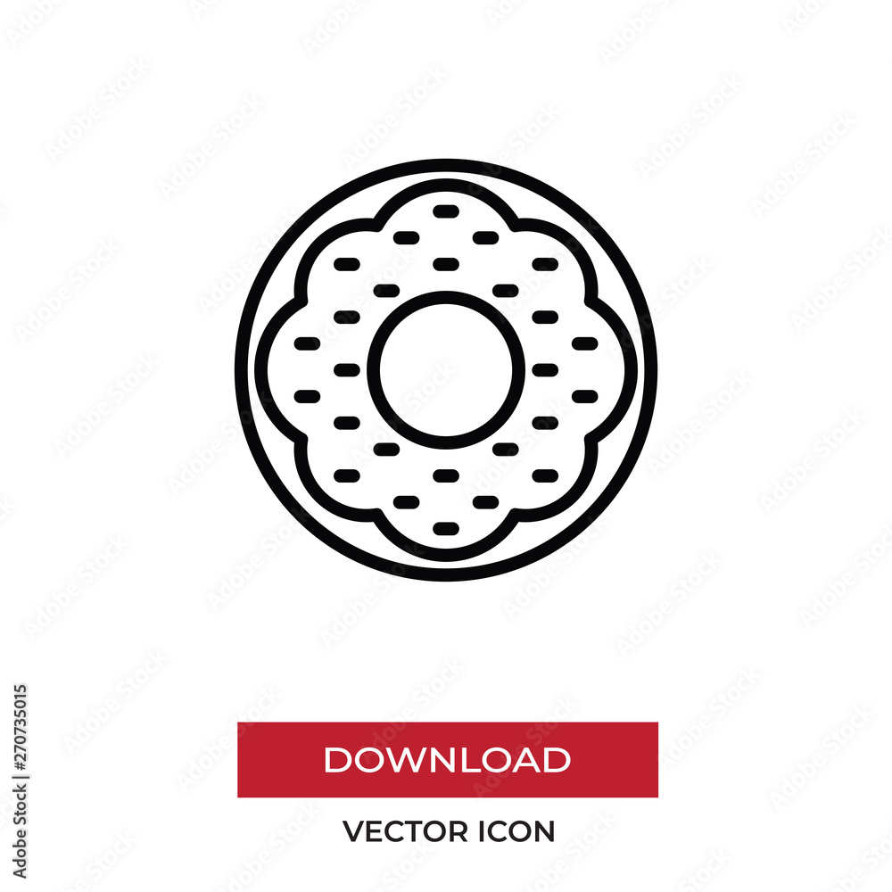 Donut vector icon in modern style for web site and mobile app Donut vector icon in modern style for web site and mobile app