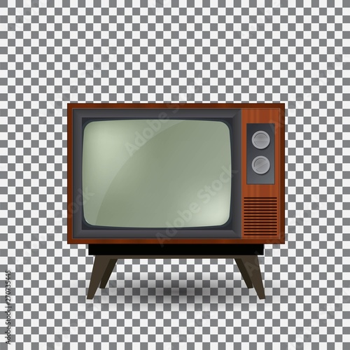 Vector illustration of the old TV.