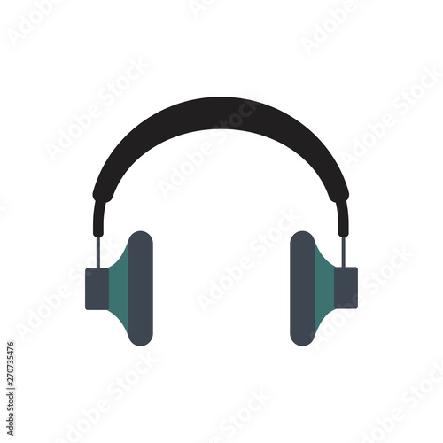 Headphone icon on white background.
