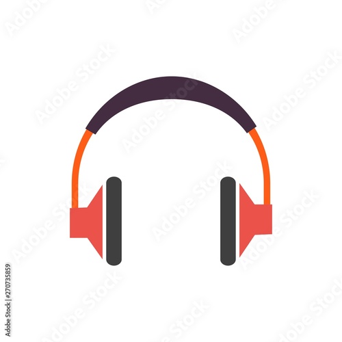 Headphone icon on white background.