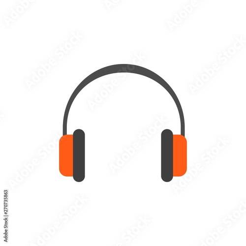 Headphone icon on white background.