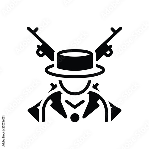 Black solid icon for orion terrorist