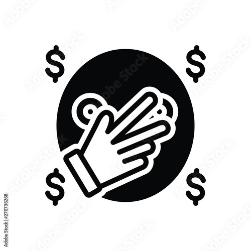 Black solid icon for notoriety slander