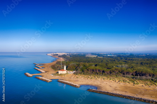 Bibione Faro Lighthouse in the Adriatic Sea photo
