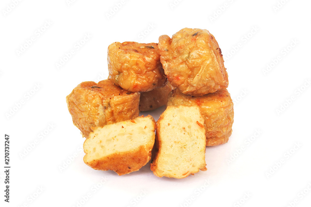 Chicken jock fried on white background.(with Clipping Path). Chicken jock fried on white background.(with Clipping Path).