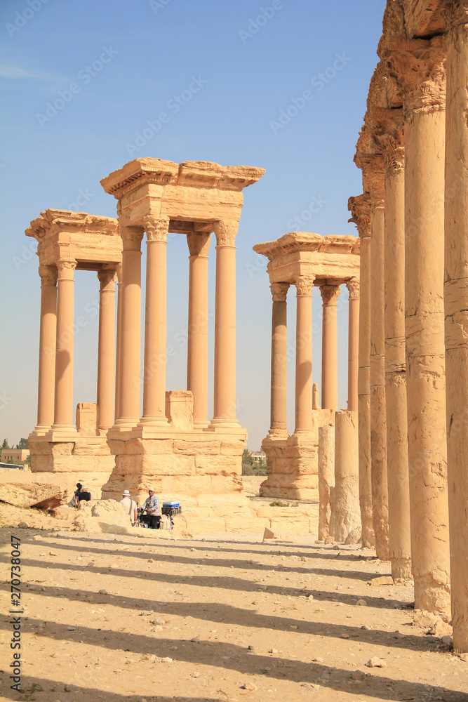The ruins of the ancient city Palmyra, Syria The ruins of the ancient city Palmyra, Syria